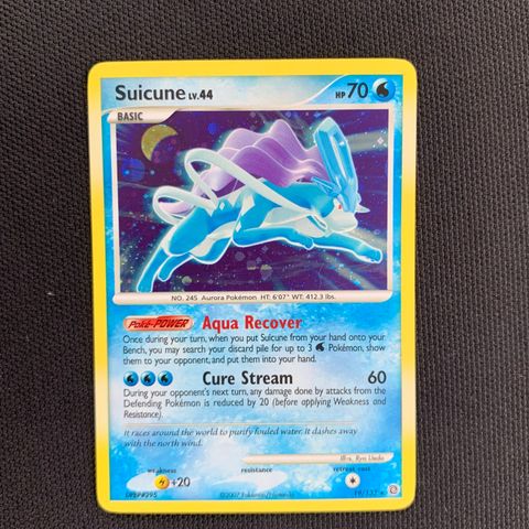 Suicune Lv.44 Secret Wonders Pokemon Kort