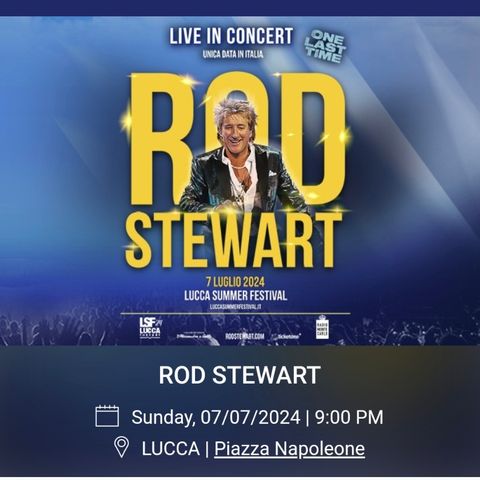 Rod Stewart 7.juli Lucca, Italia selges