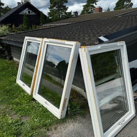 3 x Uldal vinduer 100x130, uv1.0