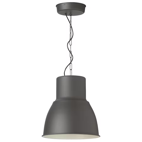 Ikea Hektar Taklampe mørk grå, 38 cm