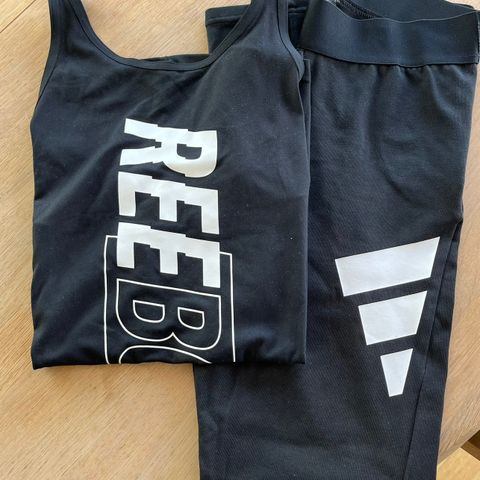 Adidas tights og Reebok singlet