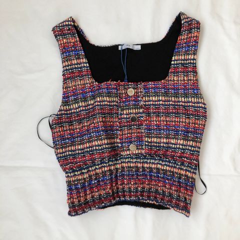 Zara tweed topp S