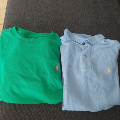 Polo Ralph Lauren piquet og t-skjorte str M (10- 12 år)