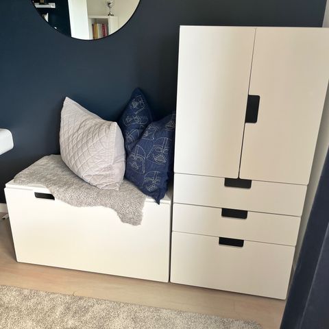 IKEA Småstad/Platsa sittebenk og skap m/skuffer