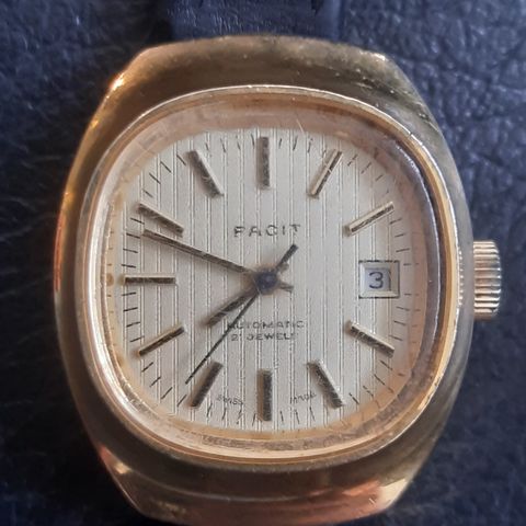 Swiss Made Facit Automatic 21 Jewels dameur fra 70-tallet. 25mm.