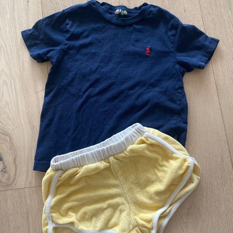 Ralph Lauren T-skjorte og shorts str 4år