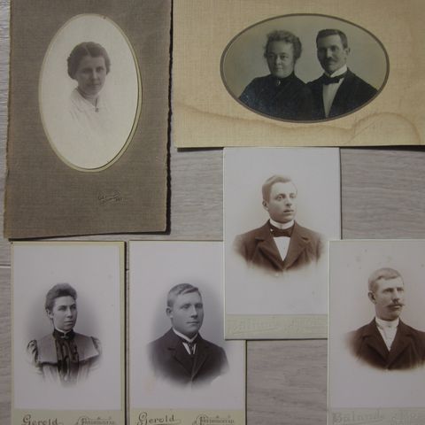 Gamle fotografier fra Østfold. Fotografer: Gerold, Bülund og Larsen