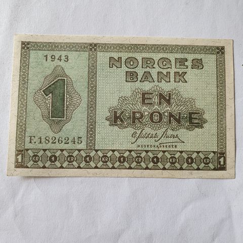 1 krone seddel 1943