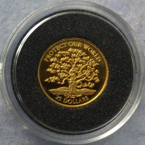 1996, Protect our World, 1/25 oz, 999 gull.