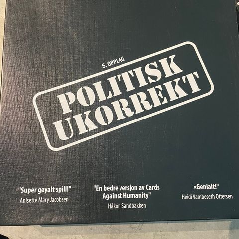 Lite brukt politisk ukorrekt-spill