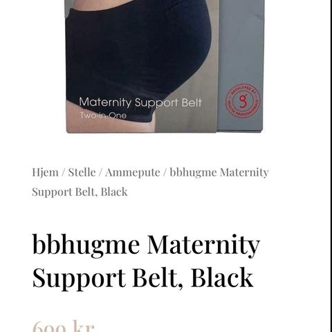 BB hugme gravidbelte/bekkenbelte/maternity support belt