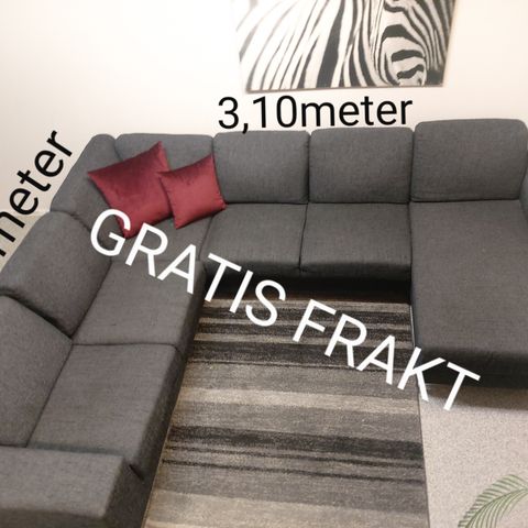 Flott Hjørne U-sofa Selma .