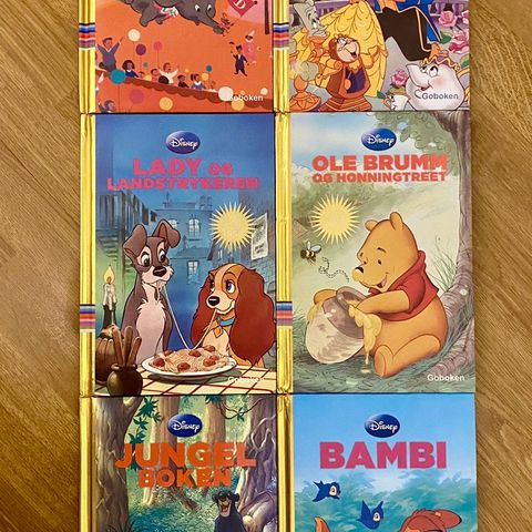 Pakke: Barnebok ~ DISNEY bøker (6 stk.)