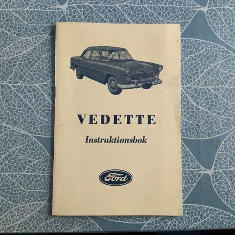 Instruksjonsbok til Ford/Simca Vedette