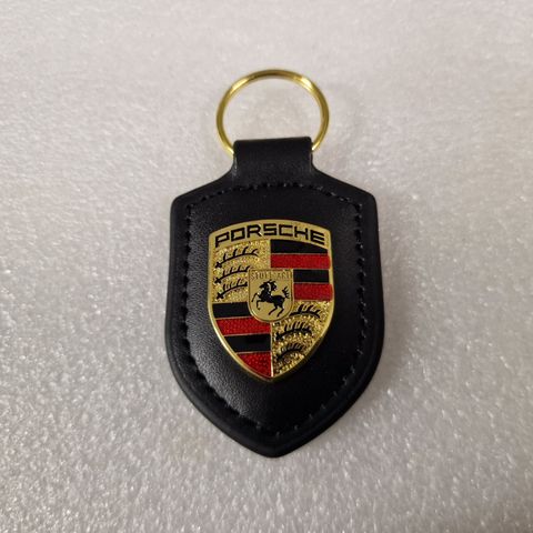 Nøkkelring med Porsche Logo Svart