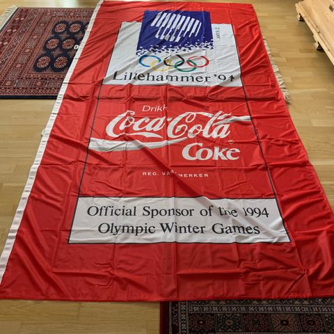 OL 94 Lillehammer Coca Cola flagg