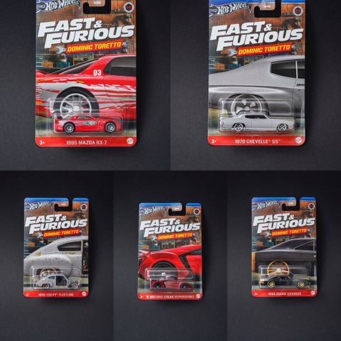 Full Sett #5/5  Hot Wheels Fast and Furious Toretto