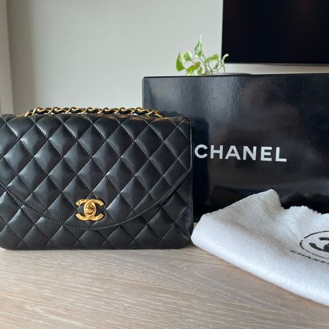 Vintage chanel small single flap half moon