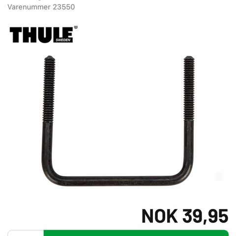 Thule takboks feste U-Bøyle