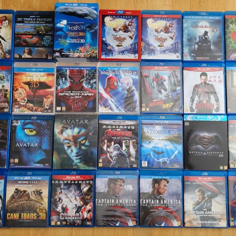 350 Blu-ray 3D-filmer og 6000 andre bluray-filmer selges stykkvis