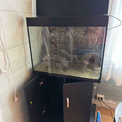 190l akvarium med bakgrunnsfilter