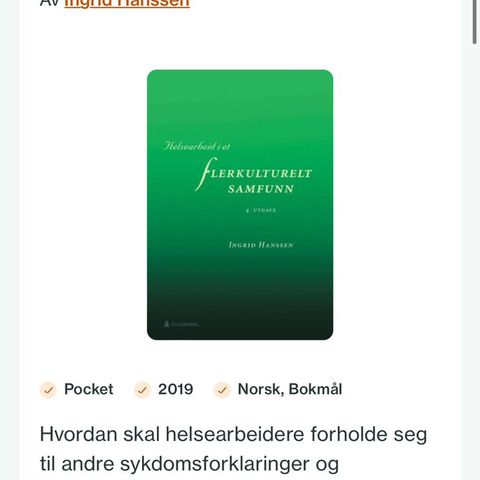 Pensum helsearbeid i et flerkulturelt samfunn