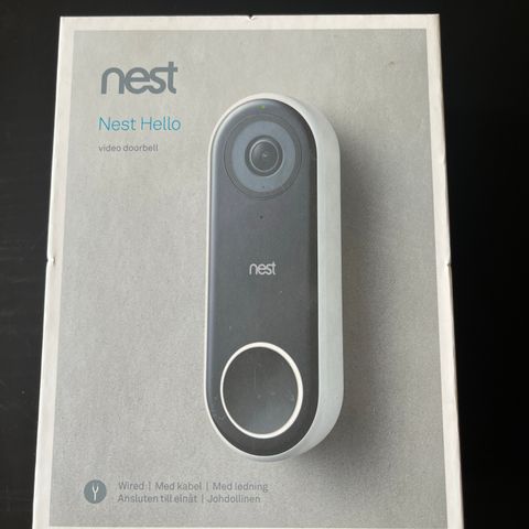 Nest Hello Wired dørklokke, helt ny, umontert