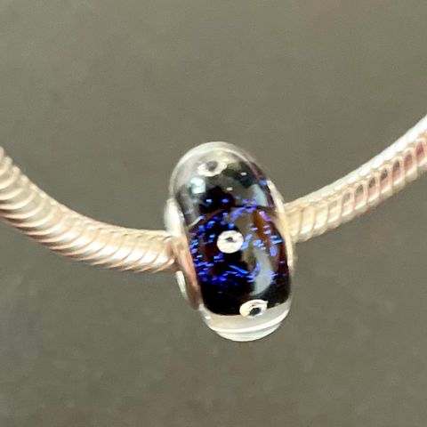 Pandora charm «Midnight Blue Fizzle» Murano glass