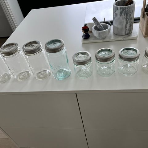 Norgesglass 4 store og 4 små