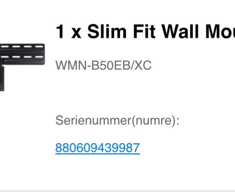 Samsung wallmount til bla. The frame