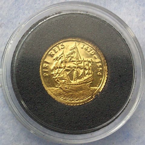 1987, Tyrkia, Piri Reis 1470-1554, 1/25 oz, 999 gull.