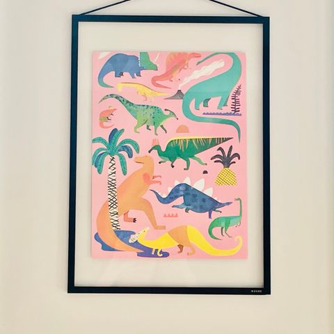 Print poster Dinos av britisk illustratør Natasha Durley