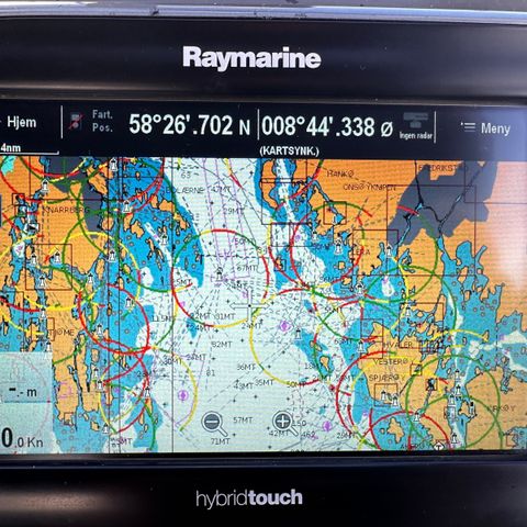 Raymarine E7 hybrid-touch til salgs (7 tommers skjerm)