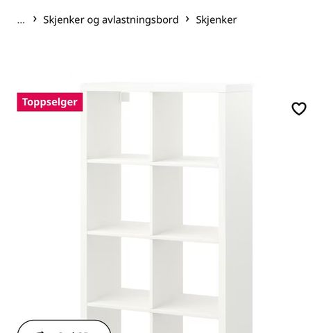 ØNSKER  ikea kallax hylle hvit  2x4 til yogastudio!