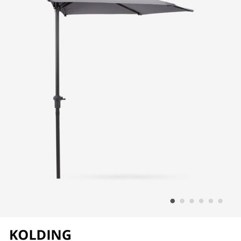 Balkongparasol grå med fot