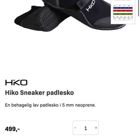 HIKO sneaker padlesko i neopren, str 38-39