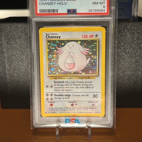 Chansey #3 Rare Holo - PSA 8 - Pokemon Base Set (1999)