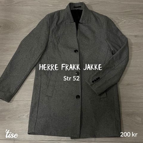 Fin frakk/jakke fra H&M i str 52