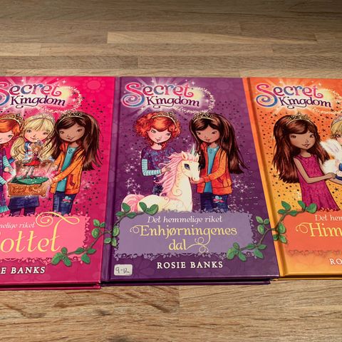 3 bøker i serien Secret Kingdom av Rosie Banks - de tre første