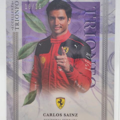 2023 Topps Eccellenza F1 kort selges. Alle er nummererte.