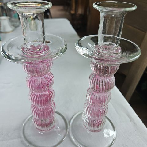 Vintage murano lysestaker kunstglass