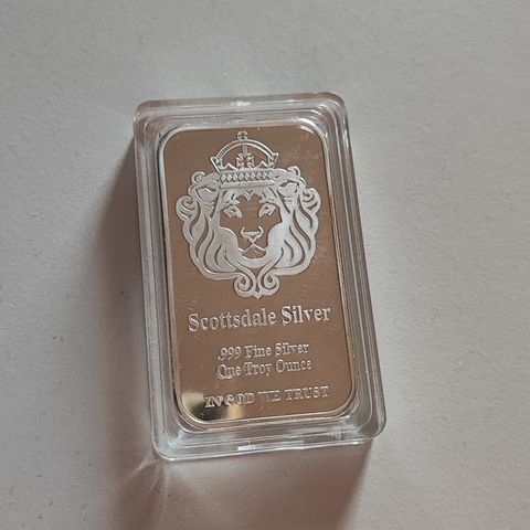 Sjelden Scottsdale Mint sølv minted bar 1 0z i Air tite kapsel 9999 rent sølv