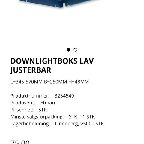 11 stk. DOWNLIGHTBOKS LAV JUSTERBAR