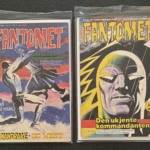 Fantomet 1981 og 1982 - pene eksemplarer selges