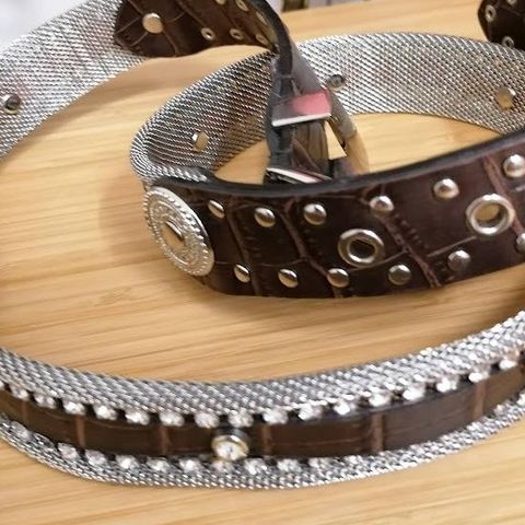 Studded Cowboy Skinnbelte