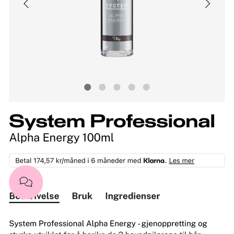 System alpha energy hår kur