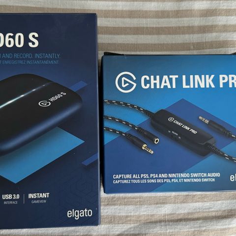 Elgato game capture HD 60 S og chat link pro