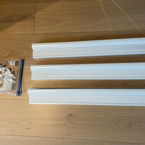 IKEA Hoppvals plissegardiner 60 cm (hvite)