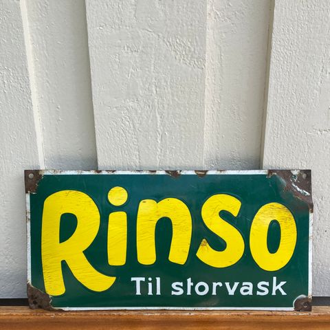 RINSO - EMALJESKILT