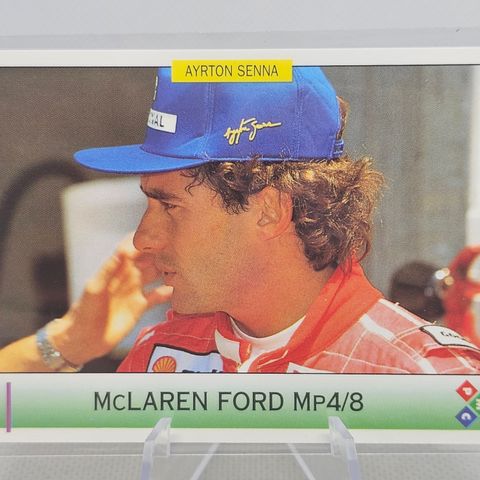 Ayrton Senna F1 samlekort kort selges.